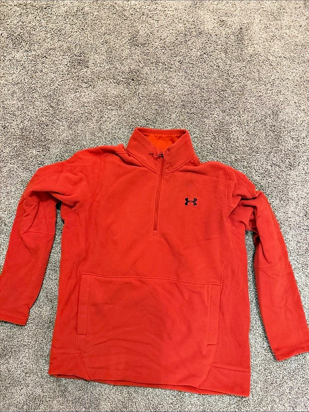 Under Armour Fleece Quarter-Zip Pullover Red